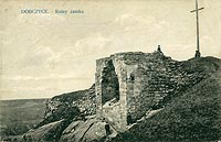 Dobczyce - Ruiny zamku w Dobczycach na zdjciu J.pika z 1915 roku