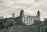 Gniew - Zamek w Gniewie na zdjciu z lat 30. XX wieku