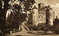 Niedzica - Zamek w Niedzicy na pocztwce z roku 1930-35