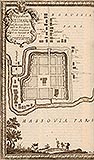 Nowe Miasto Lubawskie - Plan miasta na sztychu Erika Dahlbergha z dziea Samuela Pufendorfa 'De rebus a Carolo Gustavo gestis', 1656 rok