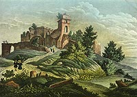 Grodziec - Zamek Grodziec na stalorycie J.Hausheera z okoo 1840 roku