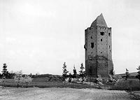 Rawa Mazowiecka - Wiea zamkowa zamku w Rawie na zdjciu z 1944 roku, fot. Otto Pfeil