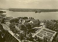 Szczecinek - Zamek w Szczecinku na zdjciu lotniczym z 1930 roku