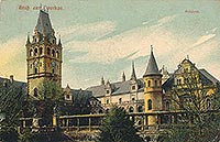 Tworkw - Zamek w Tworkowie na pocztwce z 1905 roku