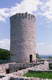 Zamek Lipowiec w Babicach - Wejście do wieży z poziomu dawnej najwyższej kondygnacji, a obecnie dachu, fot. ZeroJeden, V 2000