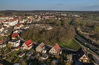 Zamek w Białogardzie - Zamek na zdjęciu lotniczym, fot. ZeroJeden, IV 2023