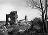 Bochotnica - Ruiny zamku na fotografii z 1942 roku