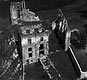 Zamek w Bodzentynie - Ruiny zamku na fotografii lotniczej z okresu międzywojennego