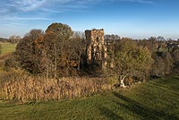 Zamek w Borysławicach - Zdjęcie lotnicze, fot. ZeroJeden, X 2021