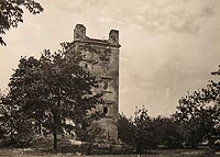 Brok - Ruiny dworu na zdjęciu z lat 1955-60