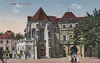 Zamek w Brzegu - Zamek na widokówce z początku XX wieku