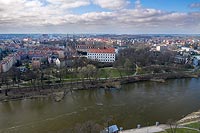 Zamek w Brzegu - Zdjęcie lotnicze, fot. ZeroJeden, IV 2021