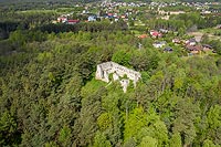 Zamek w Bydlinie - Widok z lotu ptaka, fot. ZeroJeden, V 2020