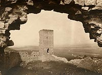 Zamek w Chęcinach - Zamek w Chęcinach na fotografii z początku XX wieku