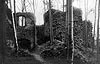 Cisów - Ruiny zamku na widokówce z 1912 roku