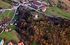 Zamek w Czchowie - Widok z lotu ptaka od zachodu, fot. ZeroJeden, X 2013