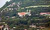 Klasztor w Czerwińsku nad Wisłą - Widok z lotu ptaka od wschodu, fot. ZeroJeden, VII 2012