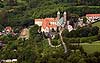 Klasztor w Czerwińsku nad Wisłą - Widok z lotu ptaka od wschodu, fot. ZeroJeden, VII 2012
