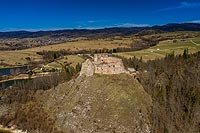 Zamek w Czorsztynie - Zdjęcie lotnicze, fot. ZeroJeden, IV 2021