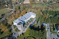 Zamek w Dąbrowicy - Zdjęcie lotnicze, fot. ZeroJeden, X 2018