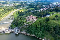 Zamek w Dobczycach - zdjcie lotnicze, fot. ZeroJeden, VII 2020