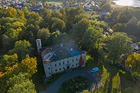 Zamek w Dobroszycach - Zdjęcie lotnicze, fot. ZeroJeden, X 2019