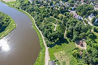 Zamek w Drohiczynie - Zdjęcie z lotu ptaka, fot. ZeroJeden, VI 2019