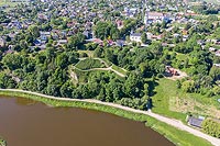 Zamek w Drohiczynie - Zdjęcie z lotu ptaka, fot. ZeroJeden, VI 2019