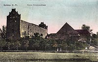 Działdowo - Zamek w Działdowie na zdjęciu z 1912 roku