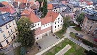 Zamek w Gliwicach - Widok z lotu ptaka, fot. ZeroJeden, VII 2018