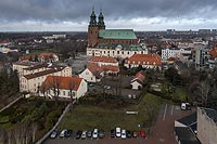 Zamek w Gnieźnie - Widok na zdjęciu lotniczym, fot. ZeroJeden, XII 2021