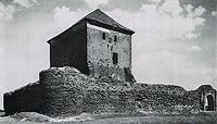 Zamek w Gołańczy - Zamek w Gołańczy na zdjęciu z 1934 roku