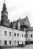 Gorzanów - Zamek w Gorzanowie na zdjęciu z okresu międzywojennego