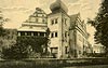Gościszów - Zamek w Gościszowie na widokówce z końca XIX wieku