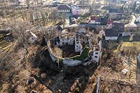 Zamek w Gociszowie - Zdjcie lotnicze, fot. ZeroJeden, III 2022
