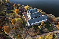 Zamek w Gosławicach - Zdjęcie lotnicze, fot. ZeroJeden, X 2021