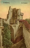Zamek Grodziec - Grodziec na pocztówce z okresu międzywojennego