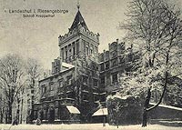 Zamek Grodztwo w Kamiennej Górze - Zamek Grodztwo w Kamiennej Górze na zdjęciu z 1921 roku
