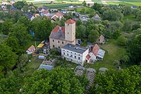 Zamek w Kantorowicach - Zdjęcie z lotu ptaka, fot. ZeroJeden, V 2020