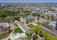 Pałac w Kielcach - Widok z lotu ptaka, fot. ZeroJeden, V 2020
