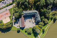Zamek w Kończycach - Zdjęcie lotnicze, fot. ZeroJeden, IX 2019