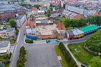 Zamek w Kędzierzynie-Koźlu - Zdjęcie z lotu ptaka, fot. ZeroJeden, V 2020