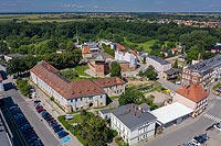 Zamek w Kędzierzynie-Koźlu - Zdjęcie lotnicze, fot. ZeroJeden, VI 2020