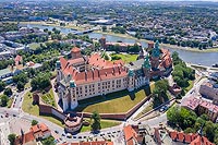 Zamek na Wawelu w Krakowie - Widok zamku na zdjciu lotniczym, fot. ZeroJeden, VI 2019