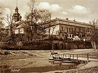 Zamek w Krapkowicach - Zamek w Krapkowicach na zdjęciu z lat 1920-30