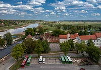 Zamek w Kronie Odrzaskim - Zdjcie lotnicze, fot. ZeroJeden, IV 2024