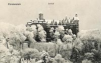 Zamek Książ - Zamek w Książu na widokówce z 1915 roku
