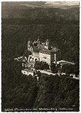 Książ - Zamek w Książu na widokówce z 1939 roku