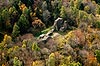 Zamek w Lanckoronie - Widok z lotu ptaka od północnego-wschodu, fot. ZeroJeden, X 2013
