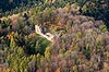 Zamek w Lanckoronie - Widok z lotu ptaka od południowego-wschodu, fot. ZeroJeden, X 2013